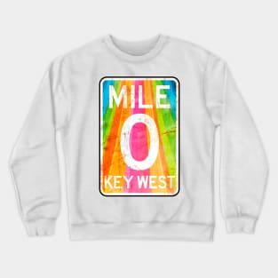 Copy of Mile 0 Key West Florida A1A Rainbow Crewneck Sweatshirt
